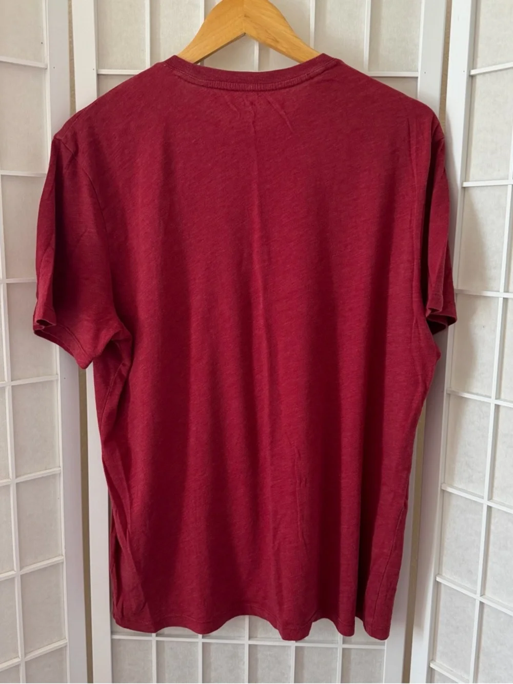 Banana Republic Red Fitted Crew Tee T-Shirt Large